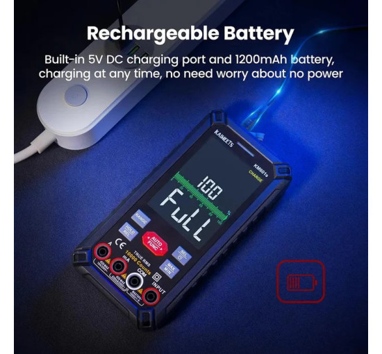 Цифровой интеллектуальный мультиметр KAIWEETS KM601S 10000 отсчетов (my-16007)