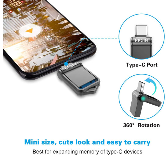 Флеш-накопичувач KEXIN 64G USB C, USB 3.0 (my-16084)