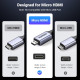 Кабель 1м. UGREEN Micro HDMI - HDMI 2.1 8K 4K при 120/240 Гц типа D, eARC, Dolby Atmos HDR, сверхскоростной HDCP (my-16047)
