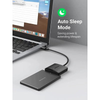 Кабель-адаптер UGREEN SATA-USB 3.0 адаптер жесткого диска SATA I/II/III, черный (my-16042)