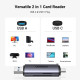 Кардридер UGREEN CM185 USB 3.0 Type-C для TF SD Micro SD Последовательное считывание 5Гбит/с для Чтения Карт памяти USB-A, USB-C, серый (my-16040)