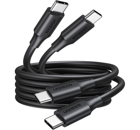 Комплект из 2х кабелей 1м UGREEN USB C - USB C для быстрой зарядки и синхронизации PD 100 Вт 5 А 20 В USB Type C (my-16046)