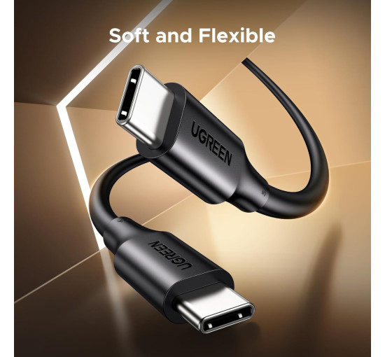 Комплект из 2х кабелей 1м UGREEN USB C - USB C для быстрой зарядки и синхронизации PD 100 Вт 5 А 20 В USB Type C (my-16046)
