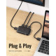 Перемикач HDMI із ДУ UGREEN HDMI Switcher 3In1 Out 4K@30HZ, чорний (my-16043)
