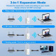 Ретранслятор сигнала WiFi QflFdetall 2A2F4-U10 300 Мбит/с, до 120 кв, 2,4 ГГц, 4 антенны (my-19018)