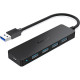 USB3.0 HUB Ultra Slim Aceele AC-T10 5портов (4 для данных, 1 для питания) - SuperSpeed ​​5 Гбит/с - для MacBook Air/Pro, черный (my-16096)