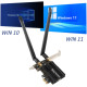 Wi-Fi-карта Ubit WiFi 6 AX3000E PCIE Max 2974 Мбит/с, трёхдиапазонная (my-19004)