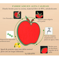 Кухонна обробна дошка KRAPPS сирів та м'ясного асорті, Червоний (my-13071)