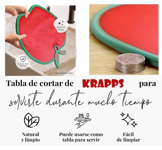Кухонная разделочная доска KRAPPS сыров и мясного ассорти, Красный (my-13071)