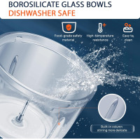 Кухонний комбайн Bear, електричний подрібнювач продуктів потужністю 400 Вт із 2 скляними чашами, синій (my-13117)