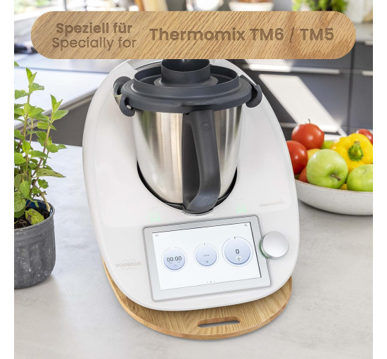 Ковзаюча, роликова дошка Siegvoll, що легко рухається, аксесуари для Thermomix TM6 TM5, дуб (my-13150)