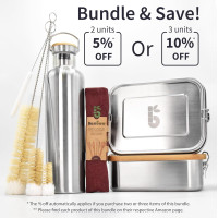 Пляшка для води з нержавіючої сталі Bambaw об'ємом 1 літр, срібляста (my-16021)