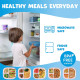 Детский Lunch Box Umami KidsBlue со столовыми приборами, 3 отделения, идеальный размер порций для детей от 4 до 12 лет, синий (my-13109)