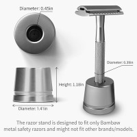 Підставка Bambaw для безпечної бритви Double Edge, срібляста (my-16022)