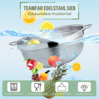 Сито TEAMFAR TF-001, маленькое сито для пасты из нержавеющей стали с ручками и микроперфорацией 19,5 (my-16111)