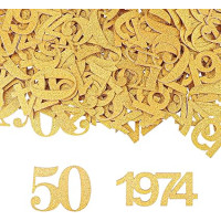 Прикраса на 50-річчя GoldRock Confetti 3,4-4,6 см, упаковка 100 шт., Золотий (my-13074)