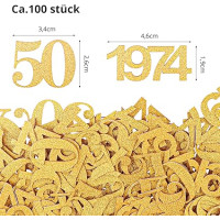 Прикраса на 50-річчя GoldRock Confetti 3,4-4,6 см, упаковка 100 шт., Золотий (my-13074)