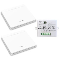 Беспроводной выключатель света DieseRC 2201M+WP07 настенная панель RF защитный выключатель и 10-амперный ресивер-контроллер (my-16024)