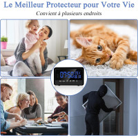 Умный будильник Nisanmoon YQ300 с встроенной камерой наблюдения, Wi-Fi 2.4/5 ГГц, Full HD 1080P (my-19030)