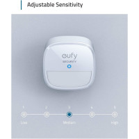 Датчик руху, охоронна домашня система сигналізації Eufy Security охоплення 100° регульована чутливість білий (my-8119)