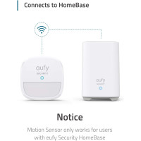 Датчик руху, охоронна домашня система сигналізації Eufy Security охоплення 100° регульована чутливість білий (my-8119)