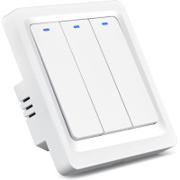  Умный настенный выключатель Pohaytipe с дистанционным управлением, голосовое управление и таймер, совместим с Alexa белый (my-11039)