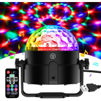 Диско-светильник Gobikey LD090 с кабелем питания USB 4 м/13 футов, 3 Вт RGB с пультом ДУ (my-11051)