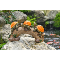 Набор садовых светильников TERESA'S COLLECTIONS 30cm из 3 фигурок черепах со светодиодной подсветкой на солнечных батареях (my-16053)