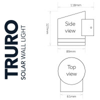 Настінний світильник Truro Solar версія Anthracite (my-6127)