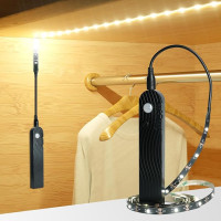 Освещение под шкафом Sensky с датчиком движения PIR для гардероба свет 3000k теплый белый на батарейках 1м (my-11015)