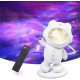 Проектор Mexllex Galaxy, потолочный проектор звездного неба Little Bear таймер, пульт дистанционного управления и регулируемый угол наклона 360°, сине-фиолетовый (my-16110)