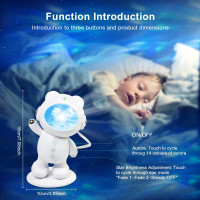 Проектор Mexllex Galaxy, стельовий проектор зоряного неба Little Bear таймер, пульт дистанційного керування та регульований кут нахилу 360°, синьо-фіолетовий (my-16110)