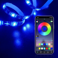 Світлодіодна LED стрічка RGB 5050 з додатком Bluetooth комплект 2 метри водостійка від USB (my-11121)