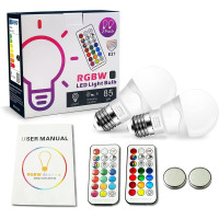Светодиодная RGB-лампочка Unisun BR16-SA50 меняющая цвет E27 с ДУ эквивалент 40 Вт (my-11107)