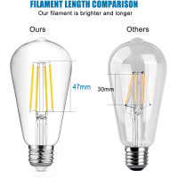 Світлодіодні лампочки EXTRASTAR ST64 Vintage LED 8 Вт E27 (my-6146)
