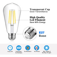 Светодиодные лампочки EXTRASTAR ST64 Vintage LED 8 Вт E27 (my-6146)