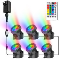 Светодиодные подводные прожекторы CREPOW TS-F2210 RGB-светильники для пруда с таймером и пультом ДУ (my-11055)