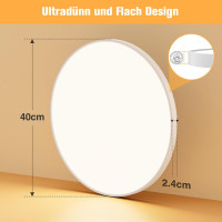 Світлодіодний світильник стельовий OUILA плоский круглий - Ø40CM LED 36W 3000K (my-6007)