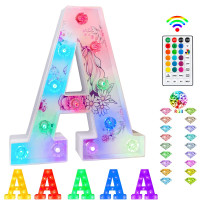 TOLOYE світлодіодні літери алфавіту у вигляді єдинорога прикраси на день народження, весілля, Різдво (my-11099)