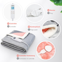 Електроковдра Yorbay H101 180 x 130 см. c захистом від перегріву та 10 таймерами, з 10 рівнями температури (my-13013) Електроковдра Yorbay H101 180 x 130 см. c захистом від перегріву та 10 таймерами, з 10 рівнями температури (my-13013)