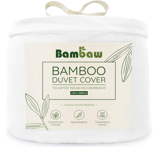Постільна білизна Bambaw, що охолоджує, з бамбука 135x200 см. білого кольору (my-16077)