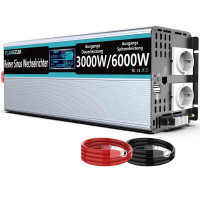 Трансформатор-інвертор напруги 24 В 220 В із чистою синусоїдою 3000 Вт, портом USB 3,4 А (my-13137)