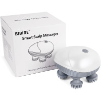 Електричний масажер для голови BIBIRE, водонепроникний IPX7, з 4 масажними головками та 3 режимами масажу (my-13038)