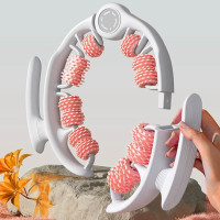 Ручной массажер Mannicix KCXSTQ, антицеллюлитный массажер с роликами, розовый (my-13014)