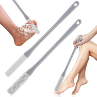 Щітка для чищення пальців ніг Gohytal, щітка для душу з довгою ручкою, колір сірий (my-13073)