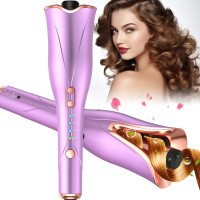 Автоматична плойка Vmotal, автоматична завивка волосся/Аніонний захист/Захист від опіків/Керамічна плойка 25 мм, рожевий (my-13159)