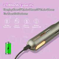 Беспроводной выпрямитель для волос AIIE-EIIA с зарядкой через USB-C и аккумулятором 2800 мА·ч серый (my-11030)