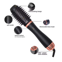Мощный фен для волос 6 в 1 Расческа для горячего воздуха, Щипцы для завивки волос с отрицательным ионным зарядом (my-13157)
