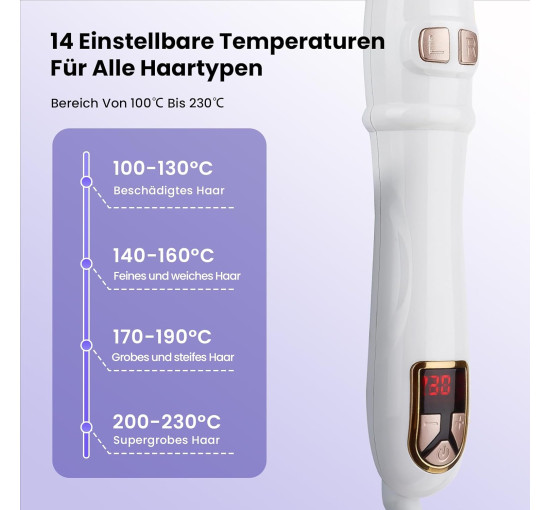  Плойка автоматическая SOWINK с 14 температурными режимами 100-230 °C, ЖК-дисплеем (my-13009)