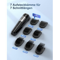 Триммер для бороды Paonies TC509 универсальный с 7 гребнями, лезвия из нержавеющей стали черный (my-11096)